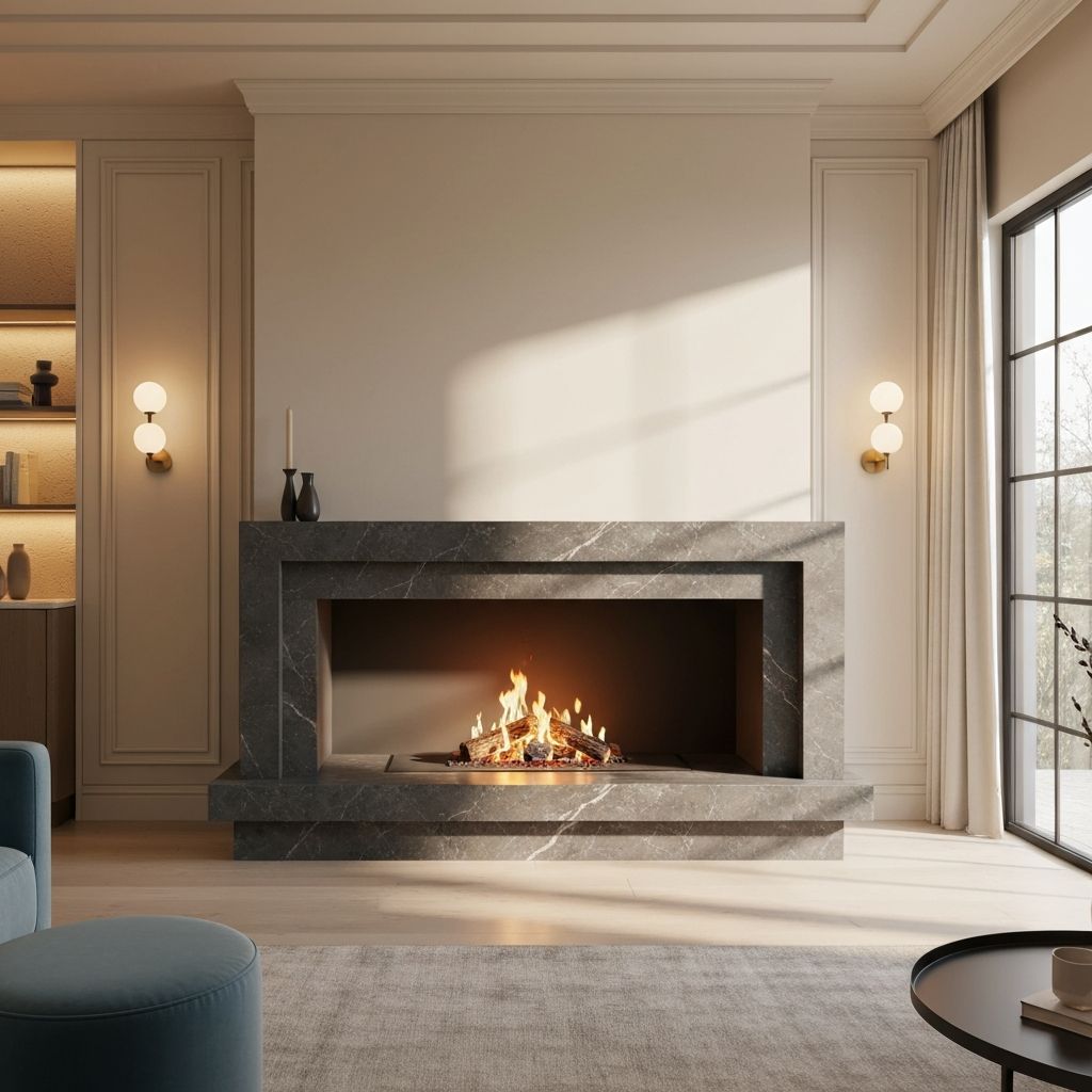 Beautiful fireplace installation